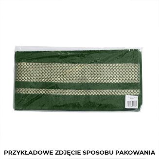 Ręcznik bawełniany PAOLA 70x140 szary z bordiurą w rozety