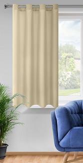 Zasłona gotowa na przelotkach RITA 140x175 Eurofirany beżowy