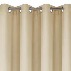 Zasłona gotowa na przelotkach RITA 140x175 Eurofirany beżowy