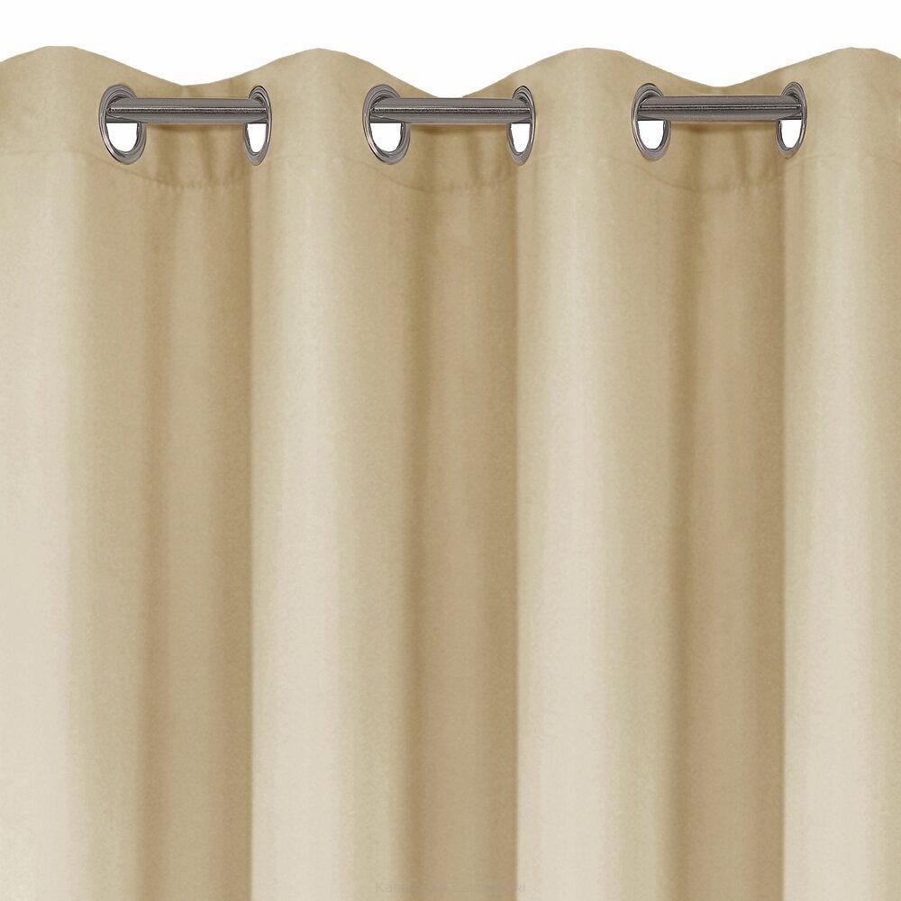 Zasłona gotowa na przelotkach RITA 140x175 Eurofirany beżowy