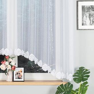 Firanka żakardowa gotowa na żabki ŻAKLINA 300x160 biała