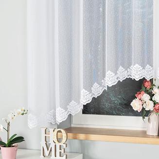 Firanka żakardowa gotowa na żabki ŻAKLINA 300x160 biała