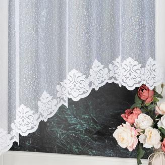 Firanka żakardowa gotowa na żabki ŻAKLINA 300x160 biała