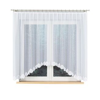 Firanka żakardowa gotowa na żabki ŻAKLINA 300x160 biała