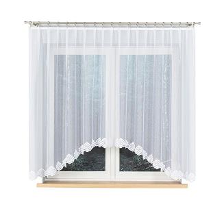 Firanka żakardowa gotowa na żabki ŻAKLINA 300x160 biała