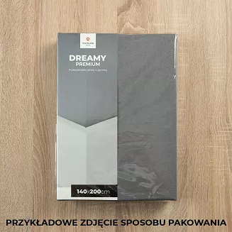 Prześcieradło jersey z gumką 160x200 DREAMY PREMIUM białe