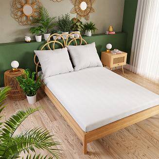 Prześcieradło jersey z gumką 160x200 DREAMY PREMIUM białe