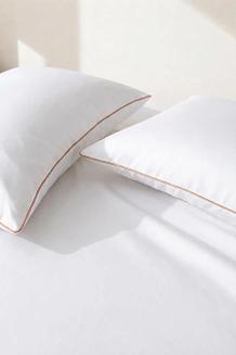 Poszewka bambusowa 50x70 biała ze złotą bizą