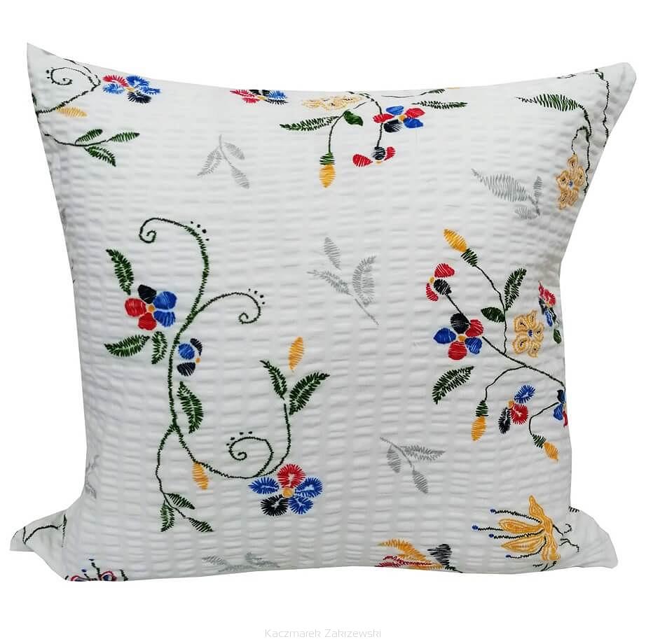 Poszewka z kory 70x80 wzór kolorowe kwiaty