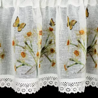 Firana gotowa FLORA 130x50 Eurofirany żółty