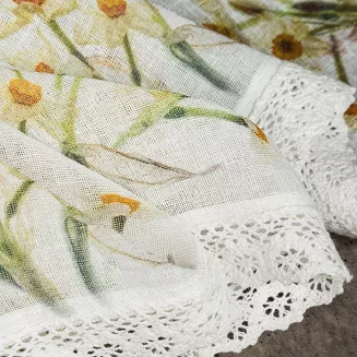 Firana gotowa FLORA 130x50 Eurofirany żółty