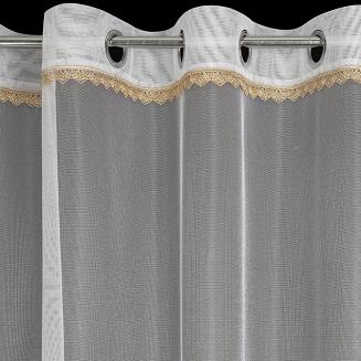 Firana gotowa na przelotkach MERIL 300x250 Eurofirany biały/złoty