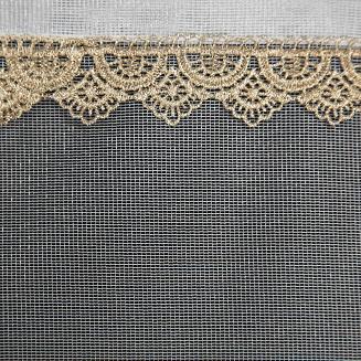 Firana gotowa na przelotkach MERIL 300x250 Eurofirany biały/złoty