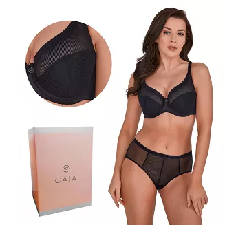 Biustonosz GAIA Semi-soft Sonia 1058 półusztywniany czarny