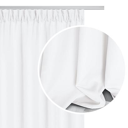 Zasłona gotowa na taśmie VIVA 140x300 półzaciemniająca biała