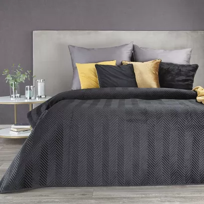 Narzuta dekoracyjna SOFIA 230x260 czarna
