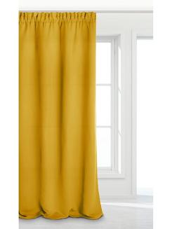 Musztardowa Zasłona Zaciemniająca Na Taśmie Blackout 140x270 HOLD