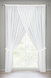 Firana gotowa na taśmie CAROLINE 400x250 Eurofirany biały