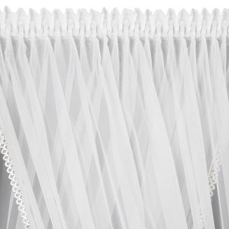 Firana gotowa na taśmie CAROLINE 400x250 Eurofirany biały