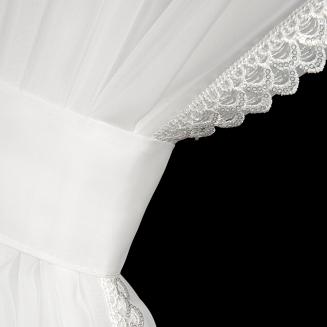 Firana gotowa na taśmie CAROLINE 400x250 Eurofirany biały