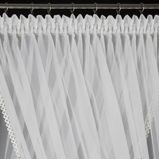 Firana gotowa na taśmie CAROLINE 400x250 Eurofirany biały