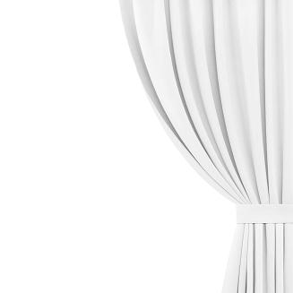 Szarfa do zasłony Hold 8x140 welurowa śnieżnobiała