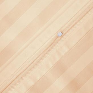 Poszewka satyna bambusowo-bawełniana STRIPE BEIGE 70x80 Darymex jednokolorowa beżowa z listwą