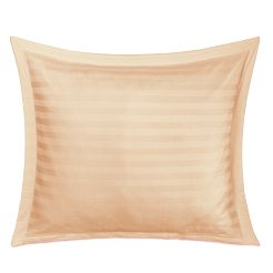 Poszewka satyna bambusowo-bawełniana STRIPE BEIGE 70x80 Darymex jednokolorowa beżowa z listwą