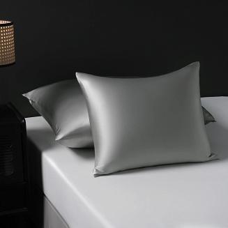Jedwabna Poszewka 50x70 Szara