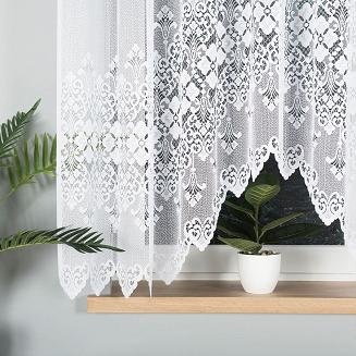 Firanka żakardowa gotowa na żabki NADIA 300x160 biała