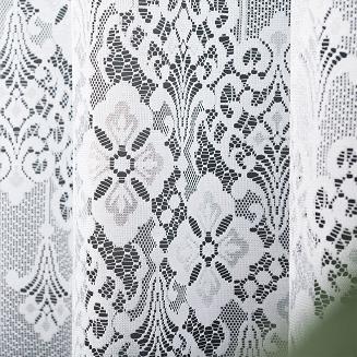 Firanka żakardowa gotowa na żabki NADIA 300x160 biała