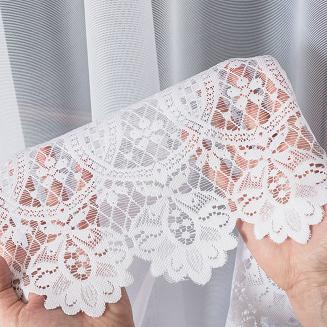 Firanka żakardowa gotowa na żabki DARIA 400x120 biała