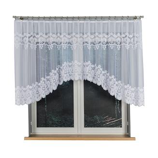 Firanka żakardowa gotowa na żabki DARIA 400x120 biała