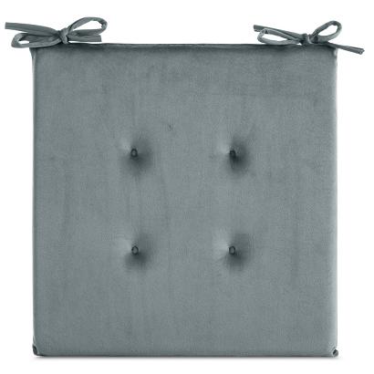 Poduszka na krzesło GAJA 40x40x3 Eurofirany morska z ozdobnym pikowaniem