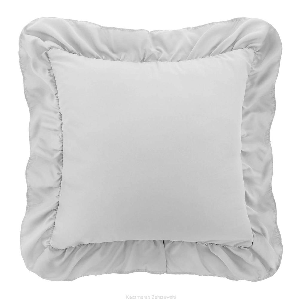 Poszewka do pościeli z falbanką RUFFY 40x40 srebrna