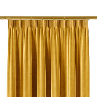 Zasłona gotowa na taśmie VELVI 140x250 szafranowa