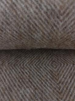 Koc wełniany z frędzlami 150x200 DIAGONAL wełna nowozelandzka beżowy