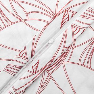 Pościel bawełniana EXCLUSIVE LENNY 160x200 COTTONLOVE Darymex biała czerwona