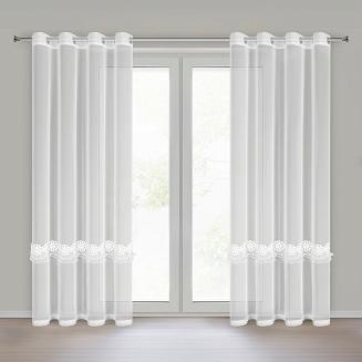 Firana gotowa na przelotkach ISOLA 140x250 Eurofirany biały