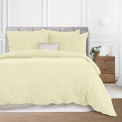 Pościel frotte 160x200 Darymex jednokolorowa kremowa