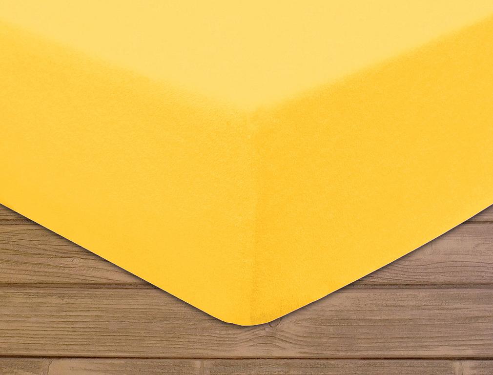 Prześcieradło frotte z gumką 140x200 Darymex jasny żółty