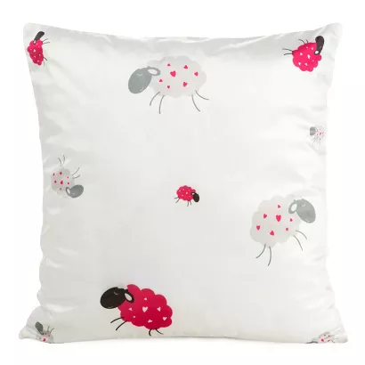 Poszewka dekoracyjna KIDS-3 45x45 Design91 biało/różowa