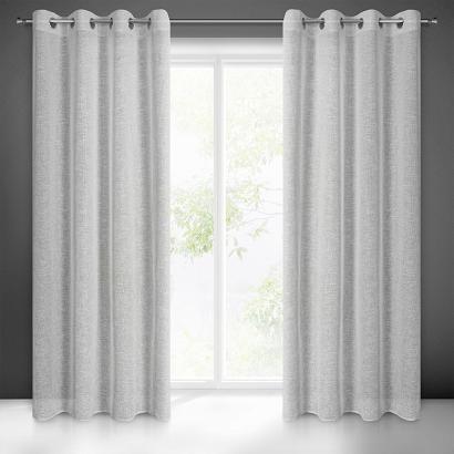 Zasłona gotowa na przelotkach AMARI 140x250 Eurofirany stalowa