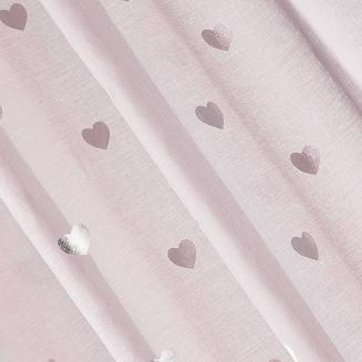 Firana gotowa na przelotkach BENAY 140x250 Eurofirany różowy