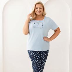 Piżama damska REGINA kod 733 niebieski