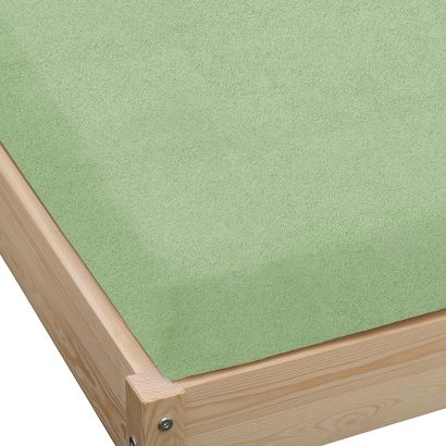 Prześcieradło frotte z gumką 160x200 szałwiowy GRUBE