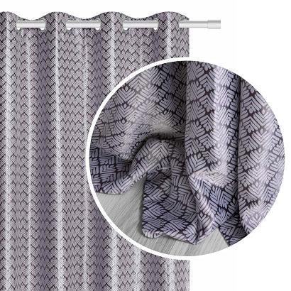 Zasłona gotowa na przelotkach GRASS 140x250 zaciemniająca żakardowa srebrna