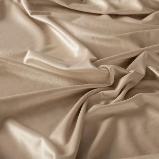 Zasłona gotowa na przelotkach VELVI 140x230 ciemnokremowa