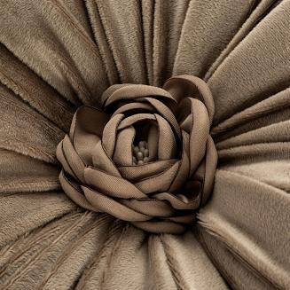 Poduszka dekoracyjna FLORES 40 Eurofirany beżowa w kształcie kwiatu