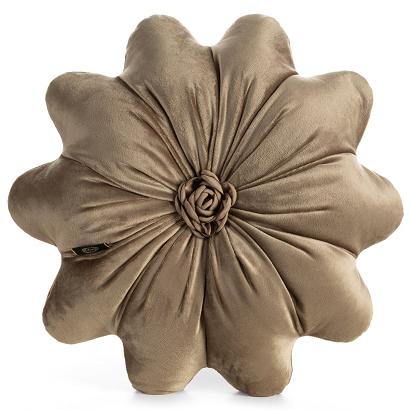 Poduszka dekoracyjna FLORES 40 Eurofirany beżowa w kształcie kwiatu